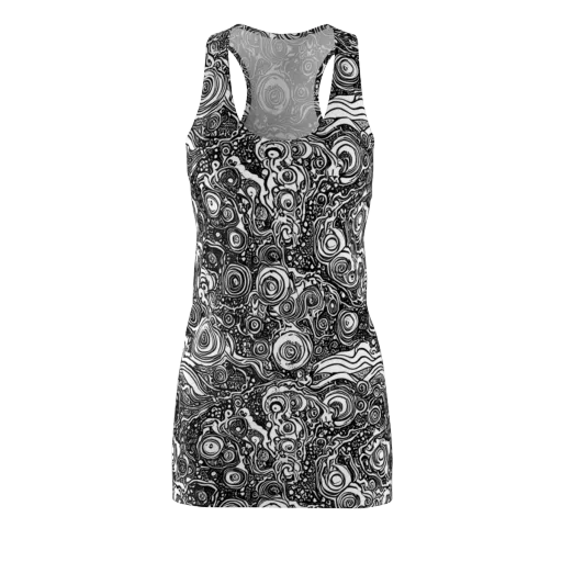 Swirling Stories on a Racerback Dress