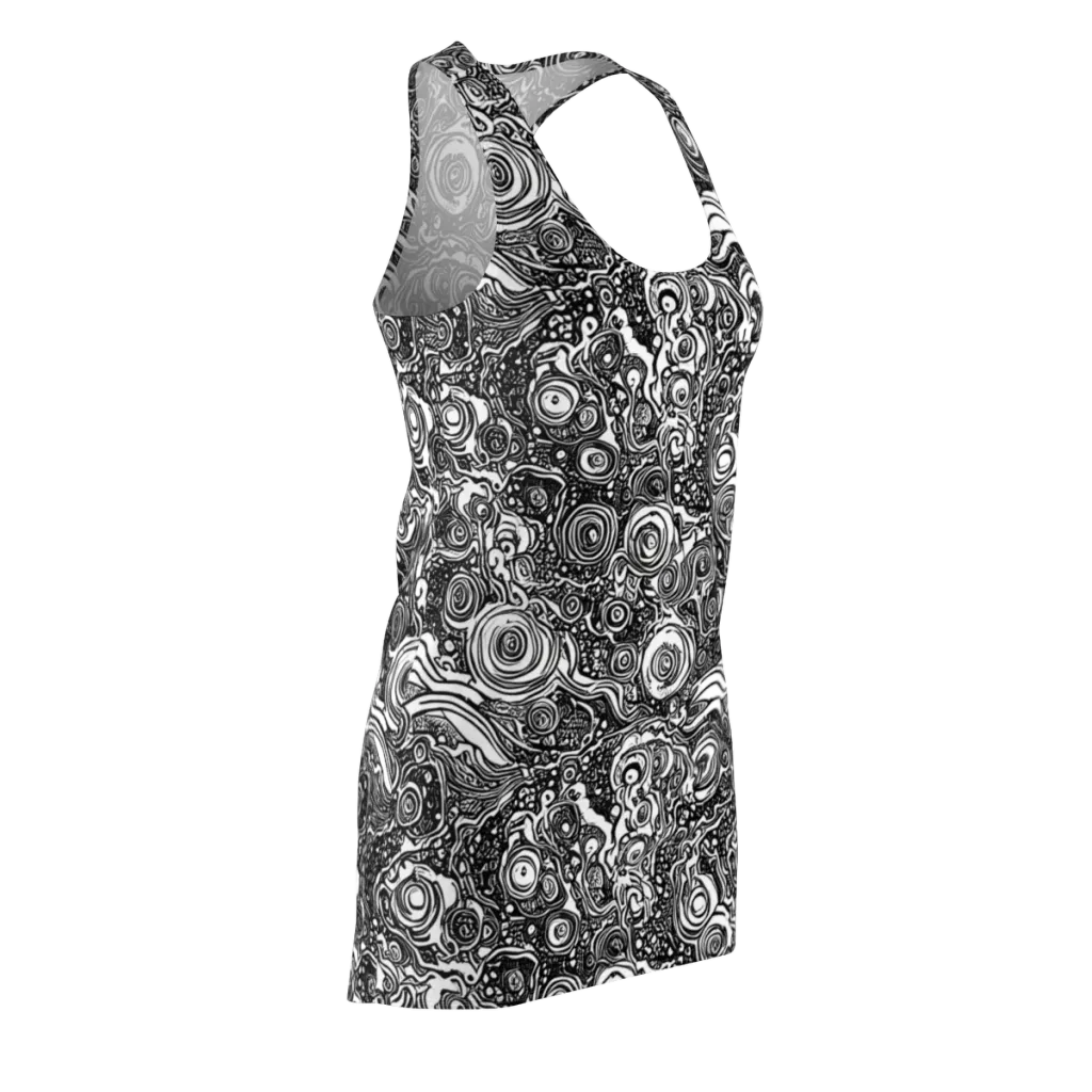 Swirling Stories on Racerback Dress — Front Side