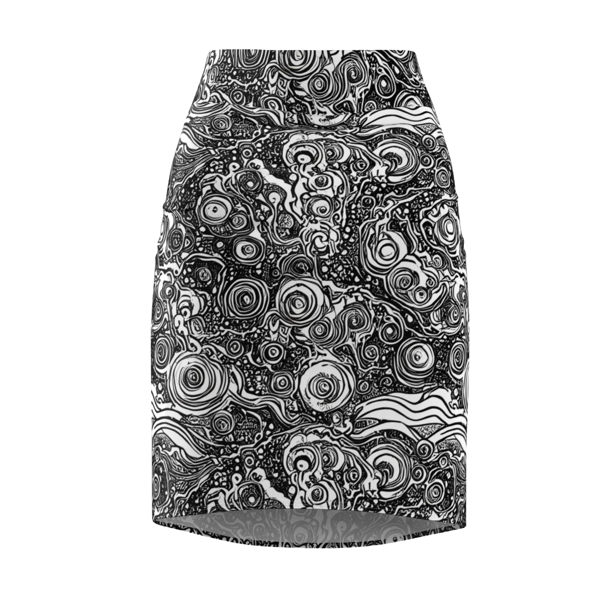 Swirling Stories on Pencil Skirt — Front