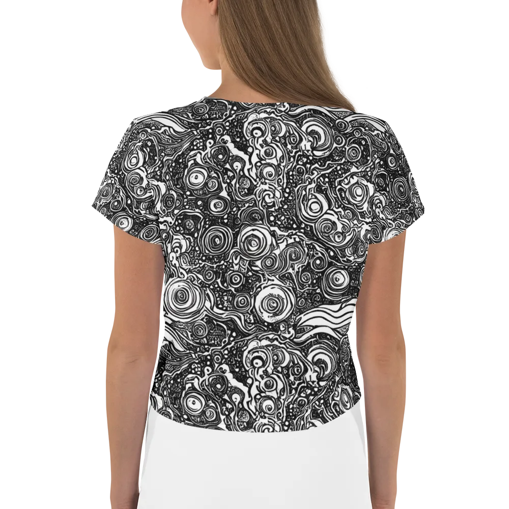 Swirling Stories on Crop Tee — Back