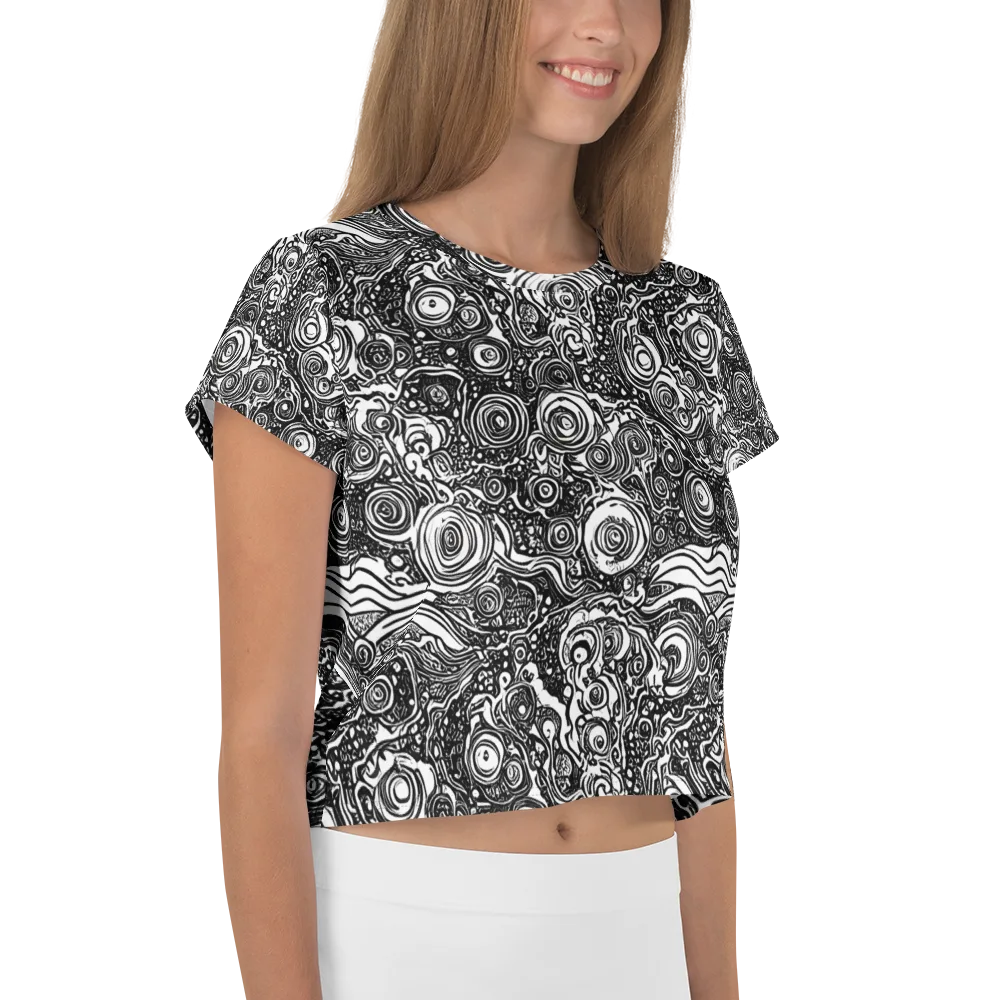 Swirling Stories on Crop Tee — Right