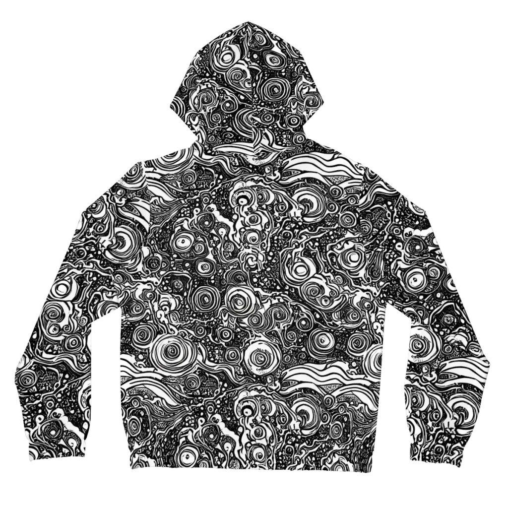 Swirling Stories on Women's Full-Zip Hoodie — Back