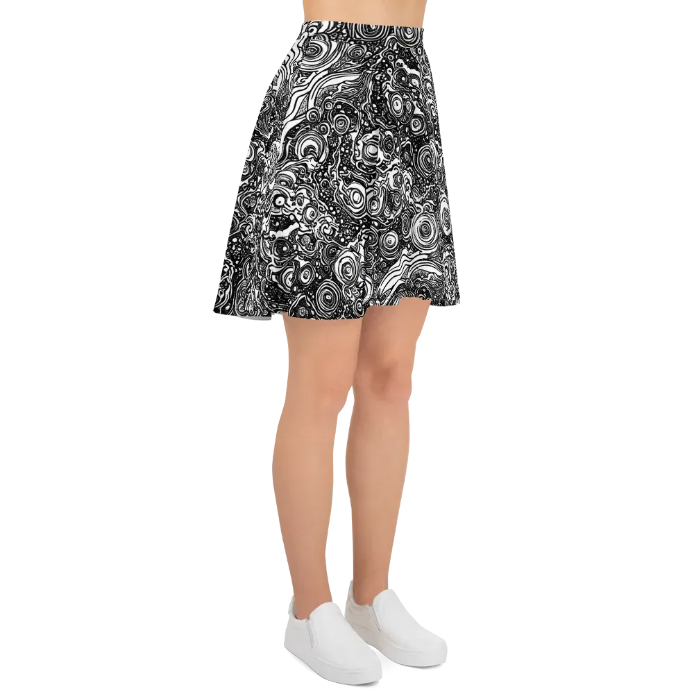 Swirling Stories on Skater Skirt — Right