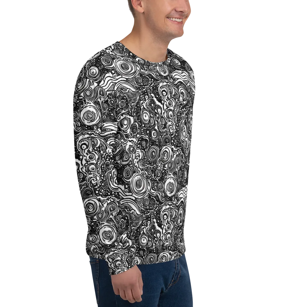 Swirling Stories on Sweatshirt — Right Front