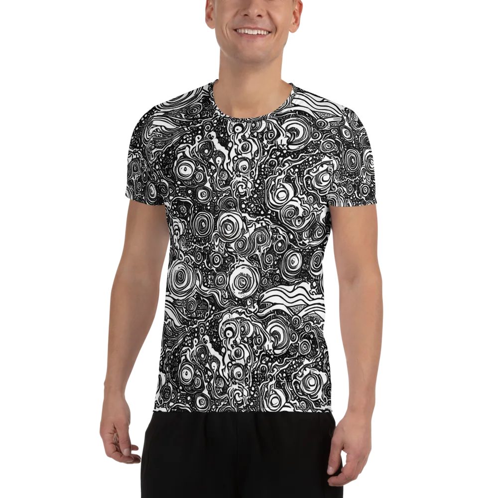 Swirling Stories on Men's Athletic T-Shirt — Front
