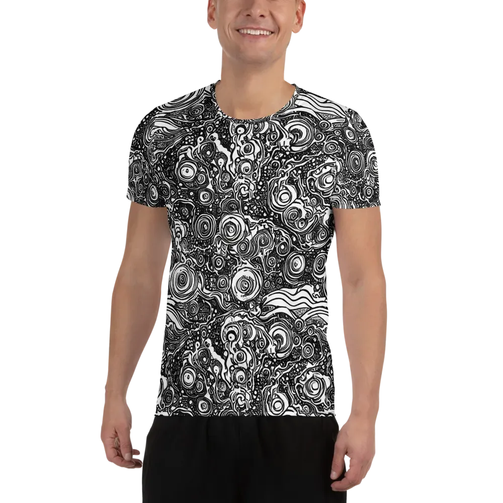 Swirling Stories on Men's Athletic T-Shirt — Front
