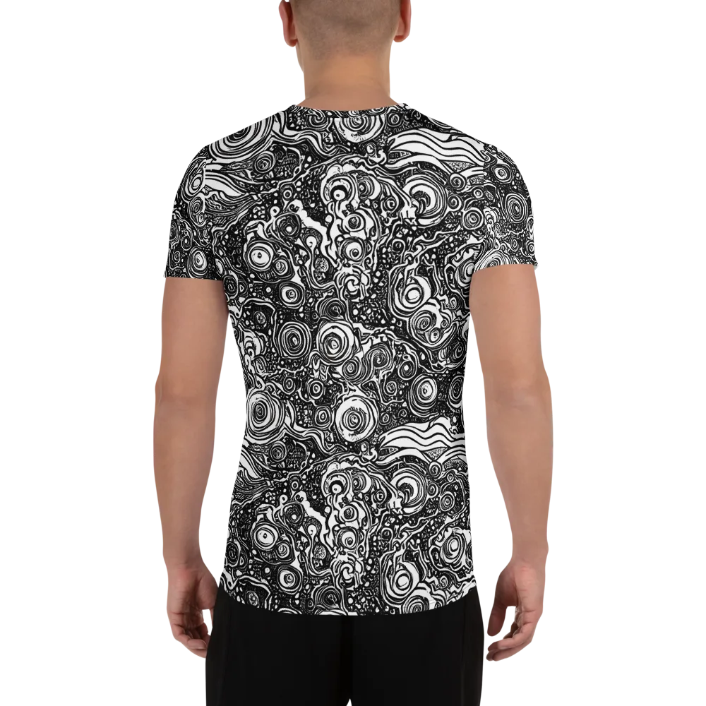 Swirling Stories on Men's Athletic T-Shirt — Back