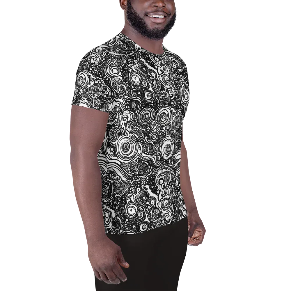 Swirling Stories on Men's Athletic T-Shirt — Right
