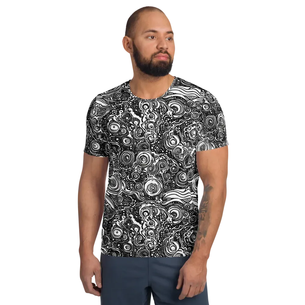 Swirling Stories on Men's Athletic T-Shirt — Front