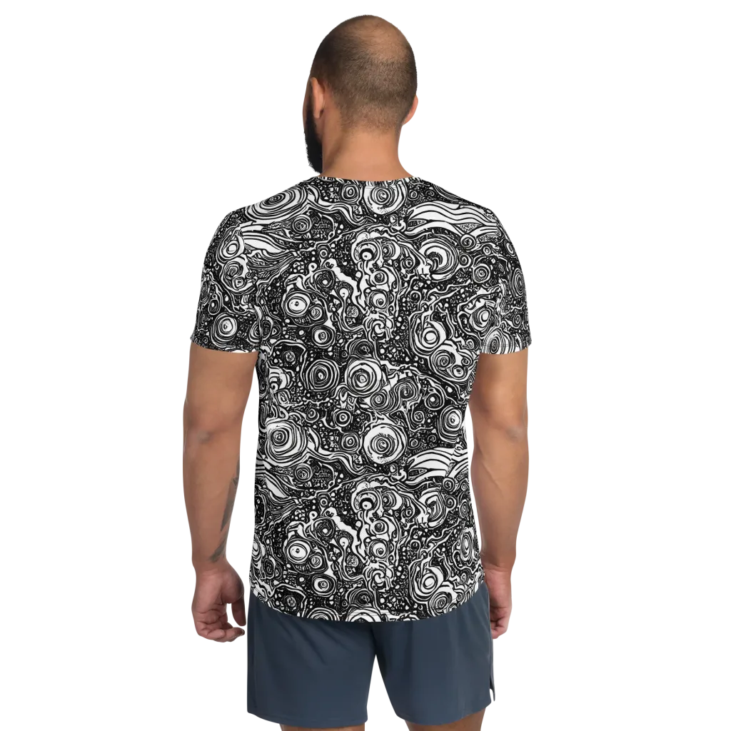 Swirling Stories on Men's Athletic T-Shirt — Back