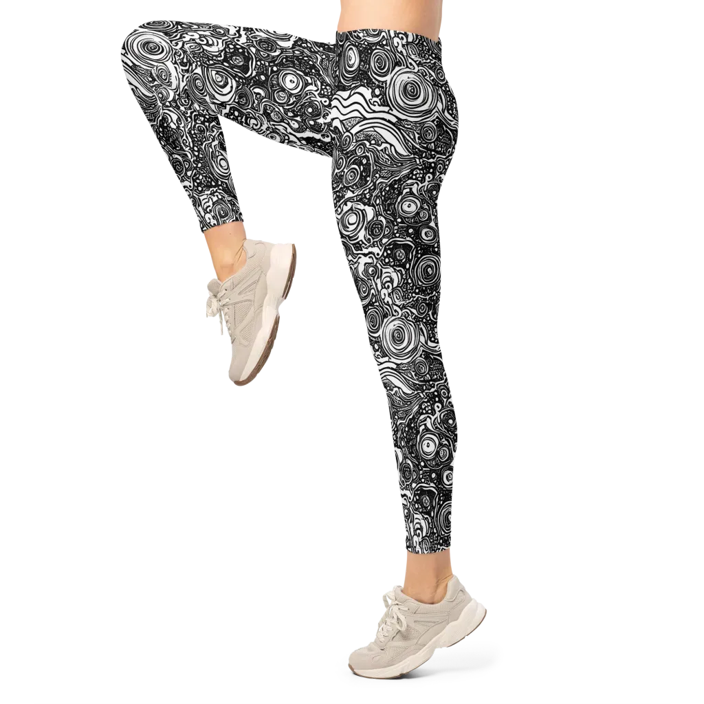 Swirling Stories on Leggings — Left