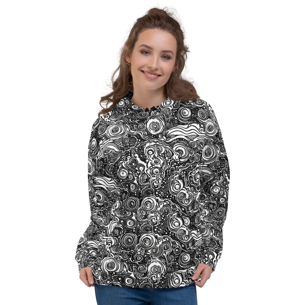 Swirling Stories on Hoodie — Front