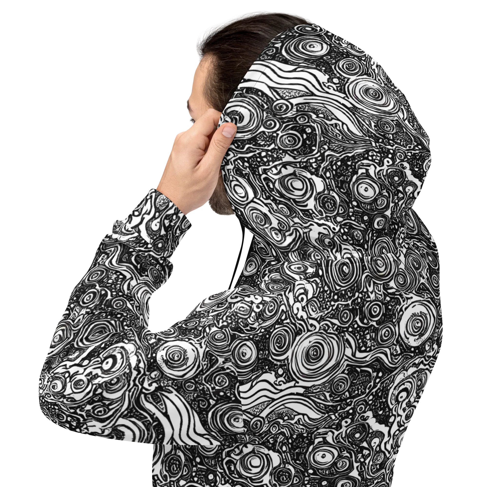 Swirling Stories on Hoodie — Back