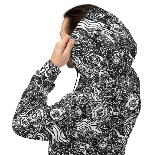 Swirling Stories on a Hoodie