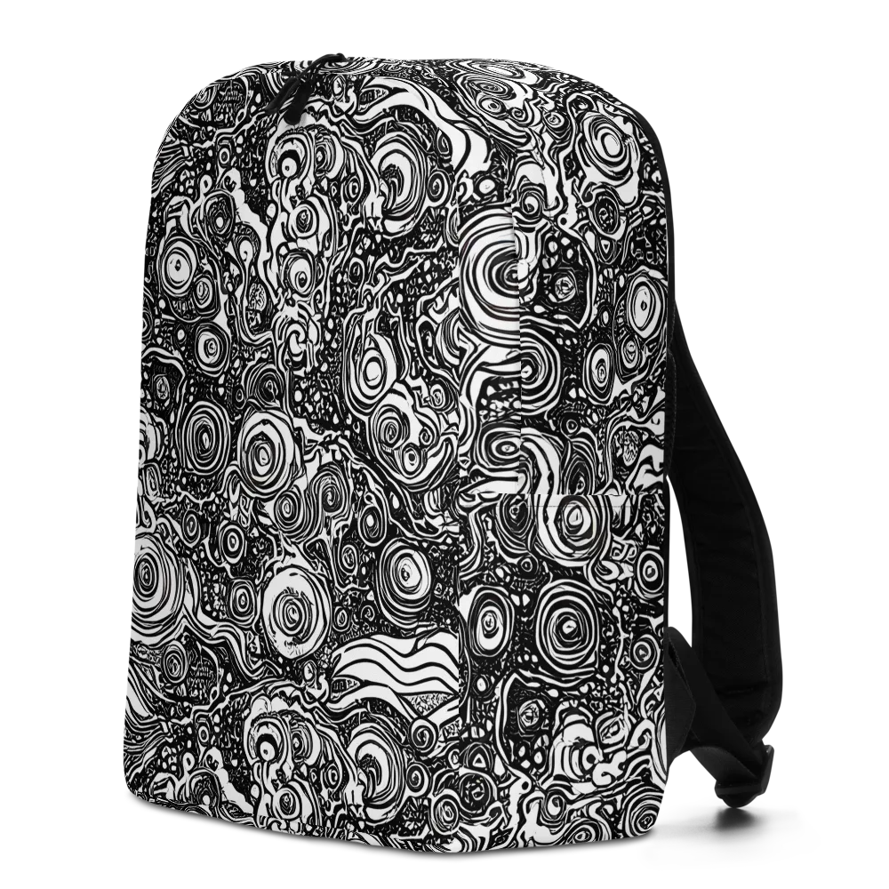 Swirling Stories on Minimalist Backpack — Left