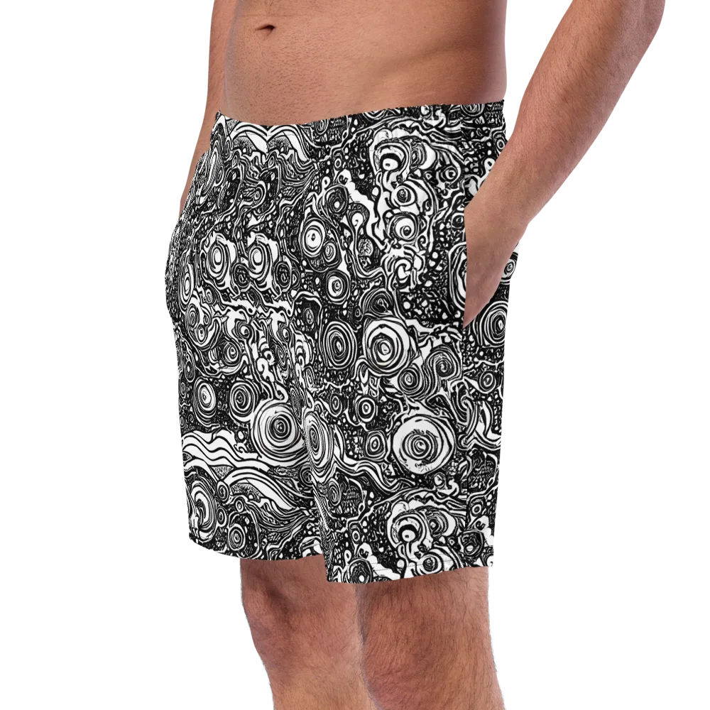 Swirling Stories on Swim Trunks — Left Front