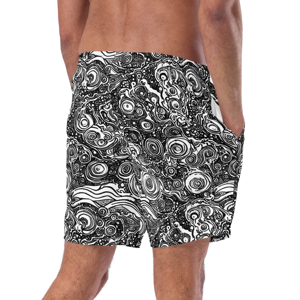 Swirling Stories on Swim Trunks — Right Back