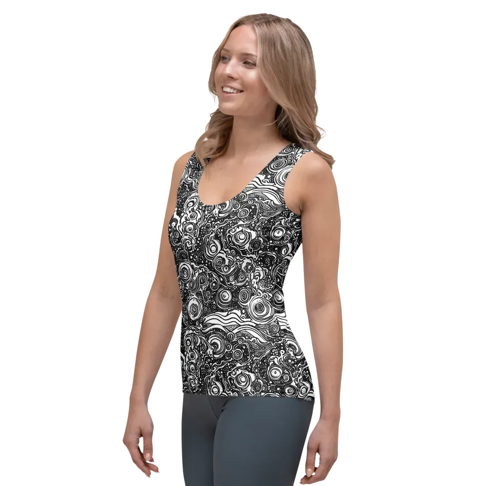 Swirling Stories on Women's Tank Top — Left Front