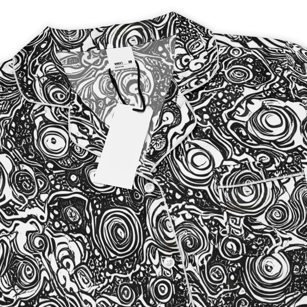 Swirling Stories on Women's Short Sleeve Pajama Top — Product details