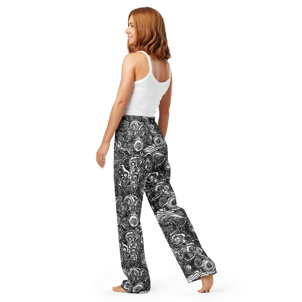 Swirling Stories on Women's Pajama Pants — Back