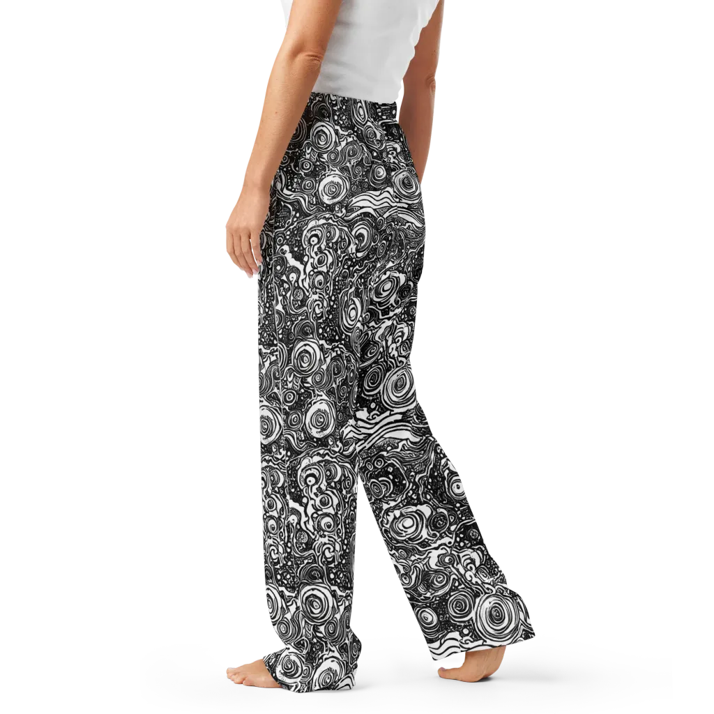 Swirling Stories on Women's Pajama Pants — Left
