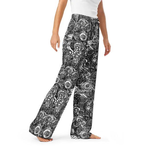 Swirling Stories on a Women's Pajama Pants