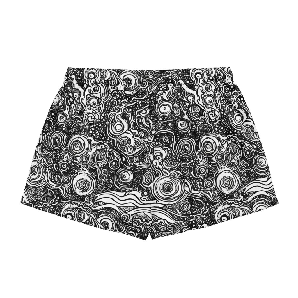 Swirling Stories on Women's Pajama Shorts — Back