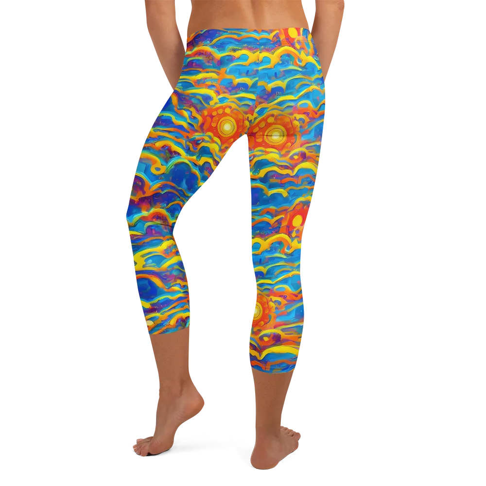 Chroma Ripple on Capri Leggings — Back