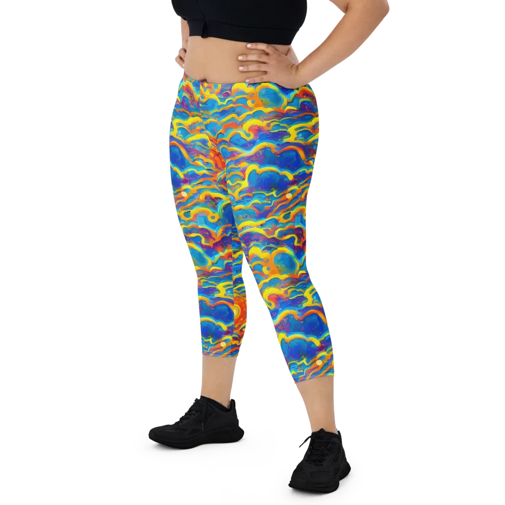 Chroma Ripple on Capri Leggings — Front