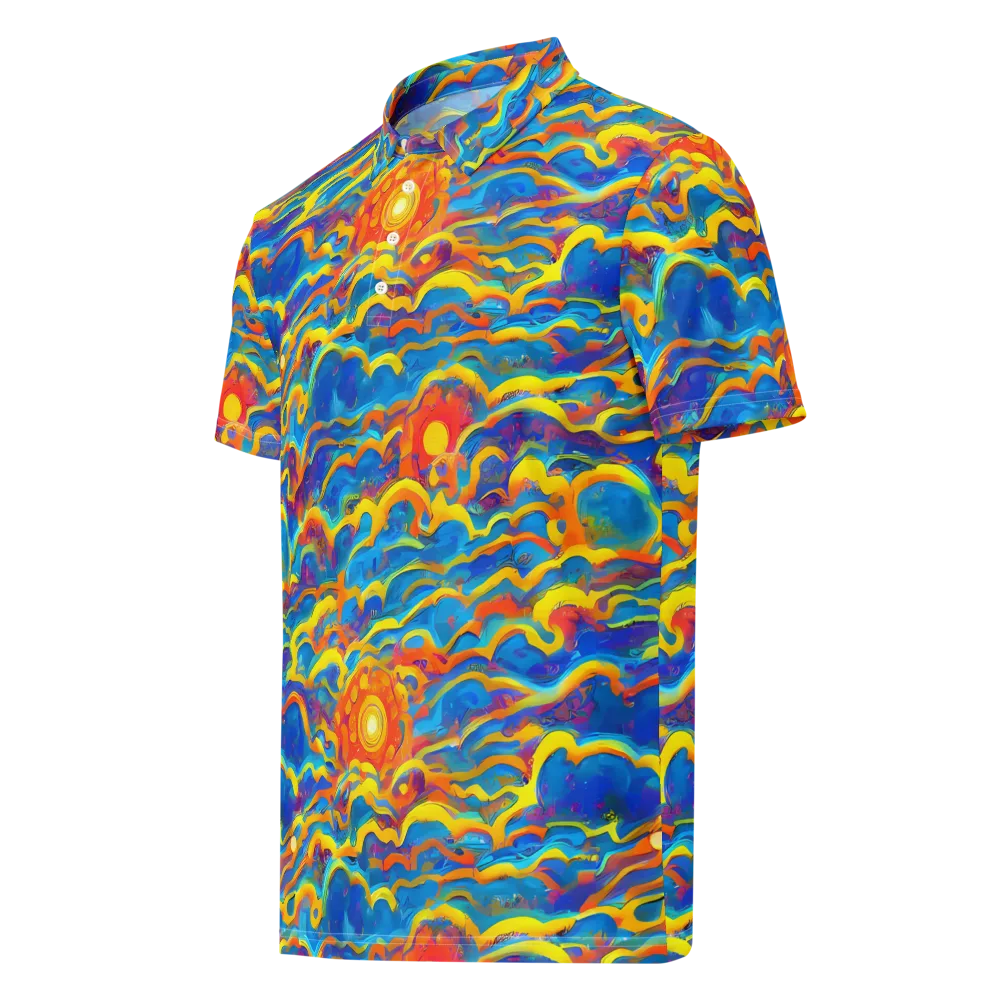 Chroma Ripple on Men's Slim Fit Polo Shirt — Left Front