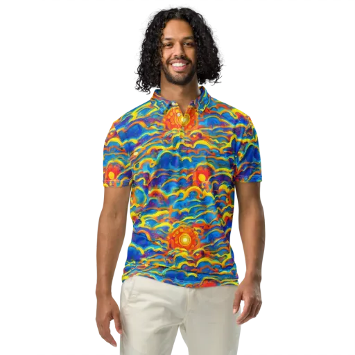 Chroma Ripple on a Men's Slim Fit Polo Shirt