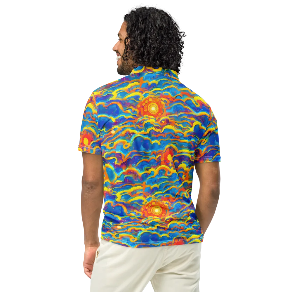 Chroma Ripple on Men's Slim Fit Polo Shirt — Back