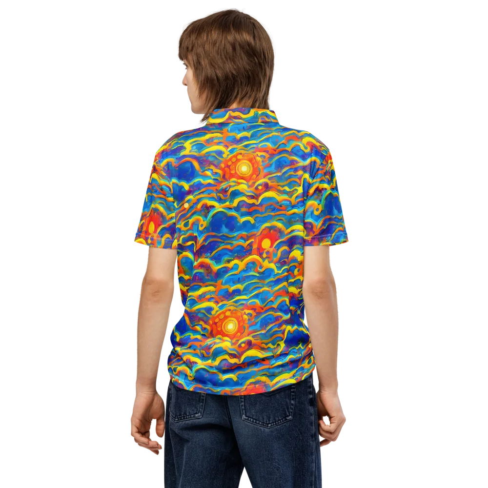 Chroma Ripple on Men's Slim Fit Polo Shirt — Back