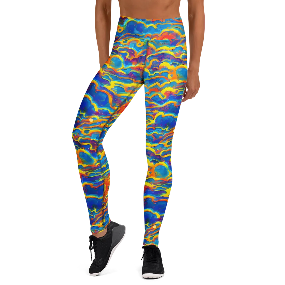 Chroma Ripple on Yoga Leggings — Front
