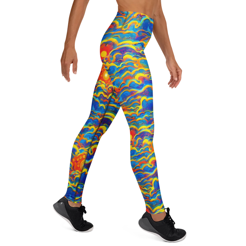 Chroma Ripple on Yoga Leggings — Right