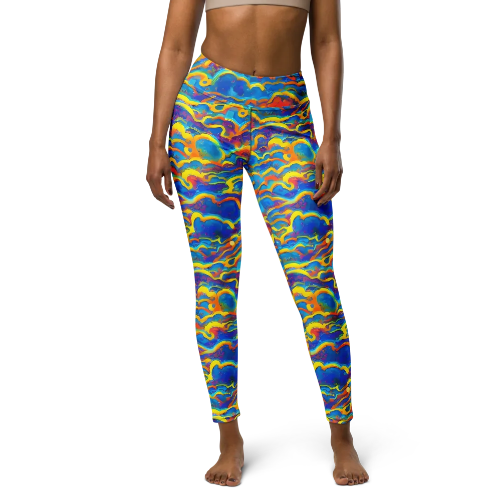 Chroma Ripple on Yoga Leggings — Front