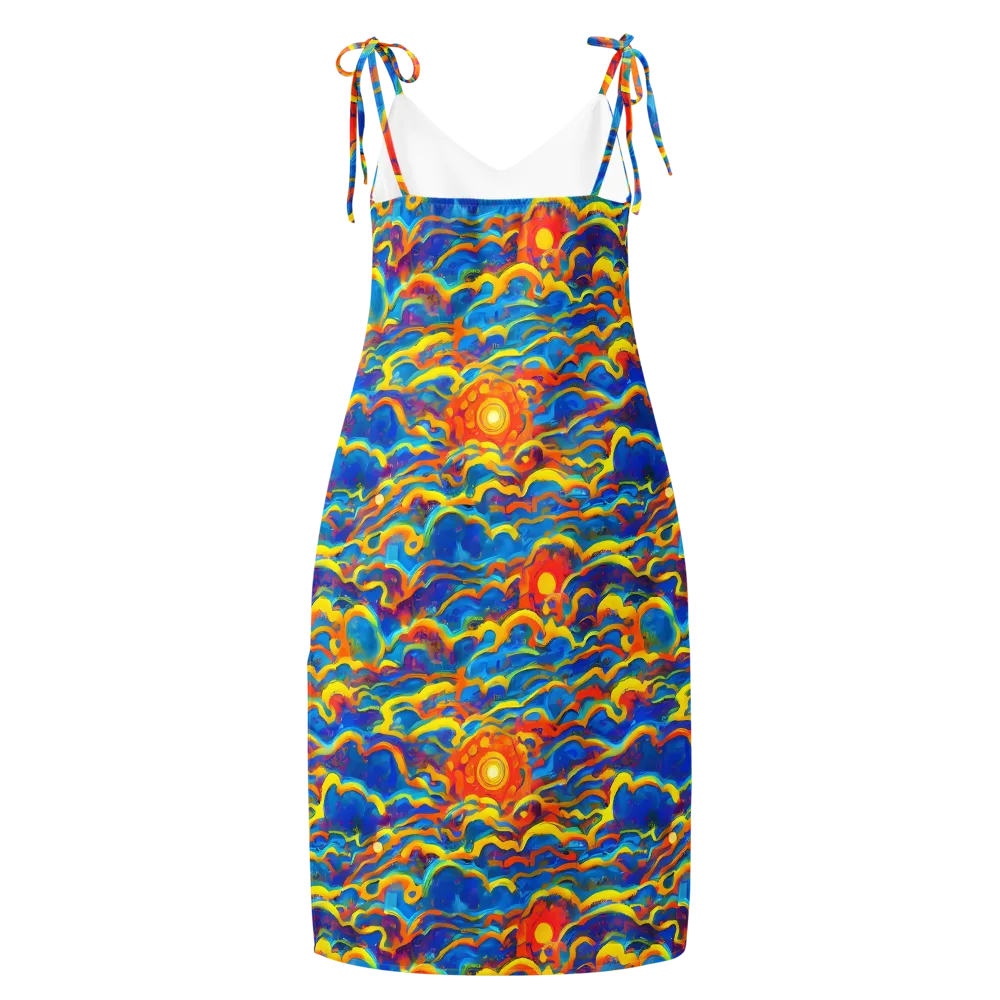 Chroma Ripple on Slip Dress — Back