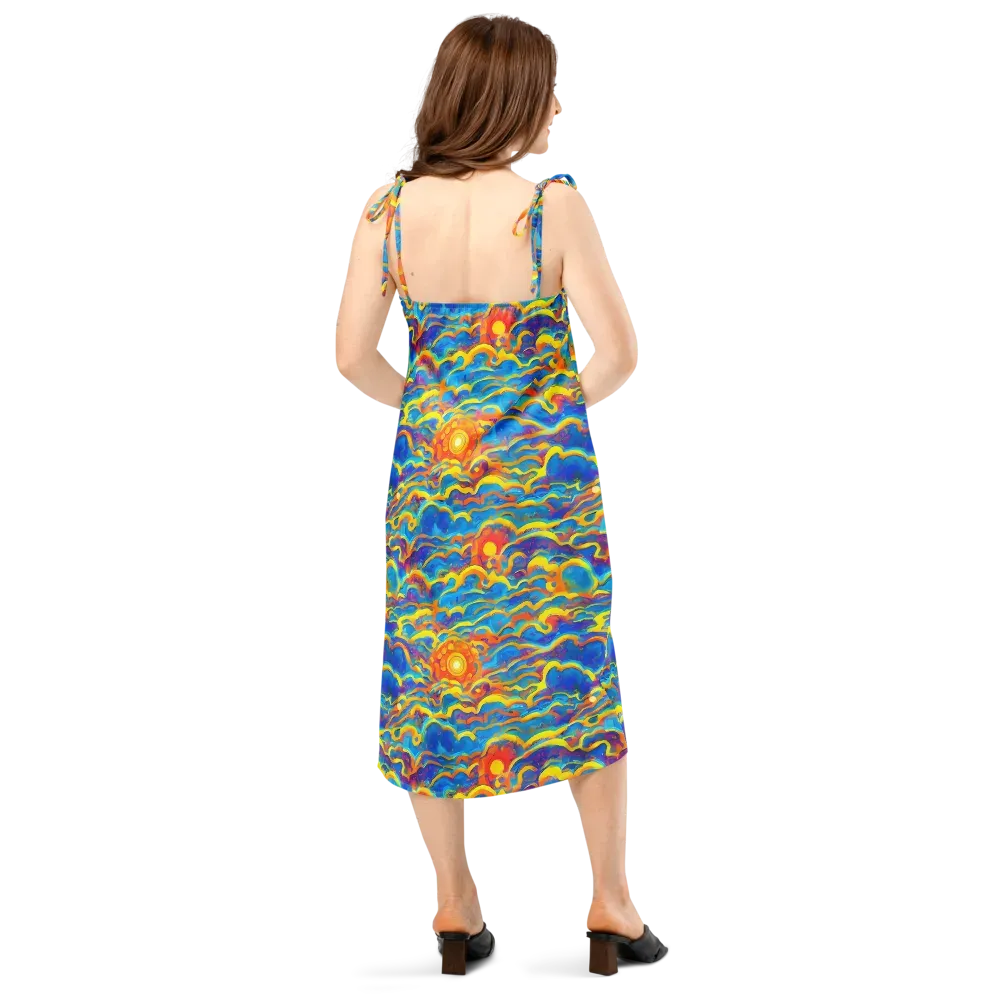 Chroma Ripple on Slip Dress — Back