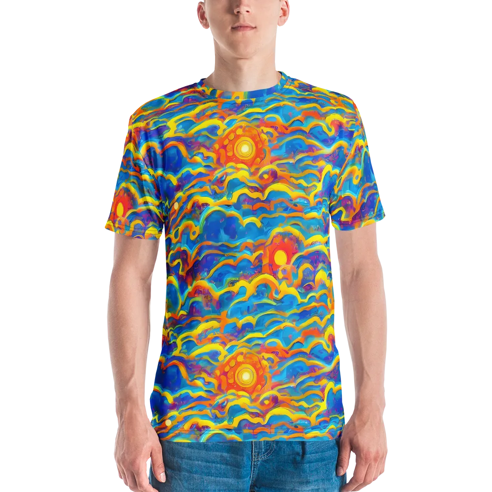 Chroma Ripple on Men's Crew Neck T-Shirt — Front