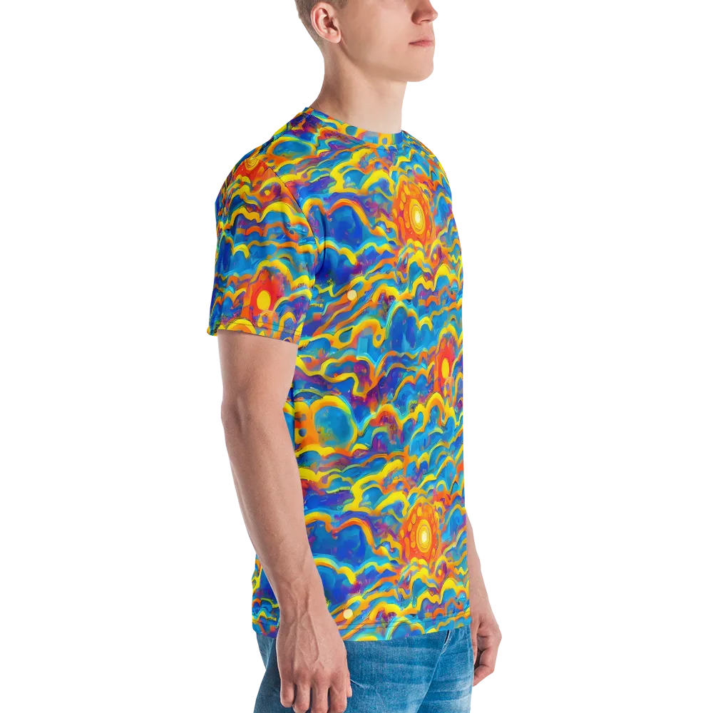 Chroma Ripple on Men's Crew Neck T-Shirt — Right