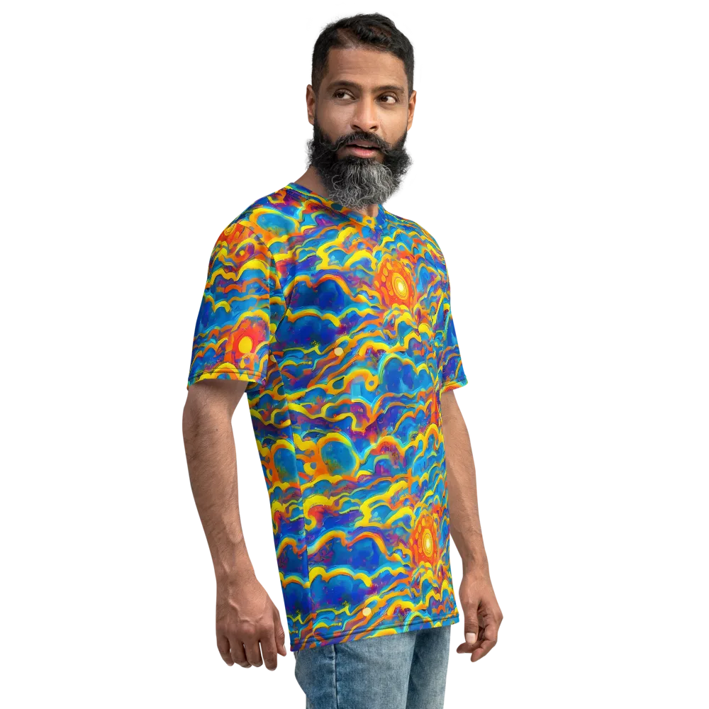 Chroma Ripple on Men's Crew Neck T-Shirt — Right