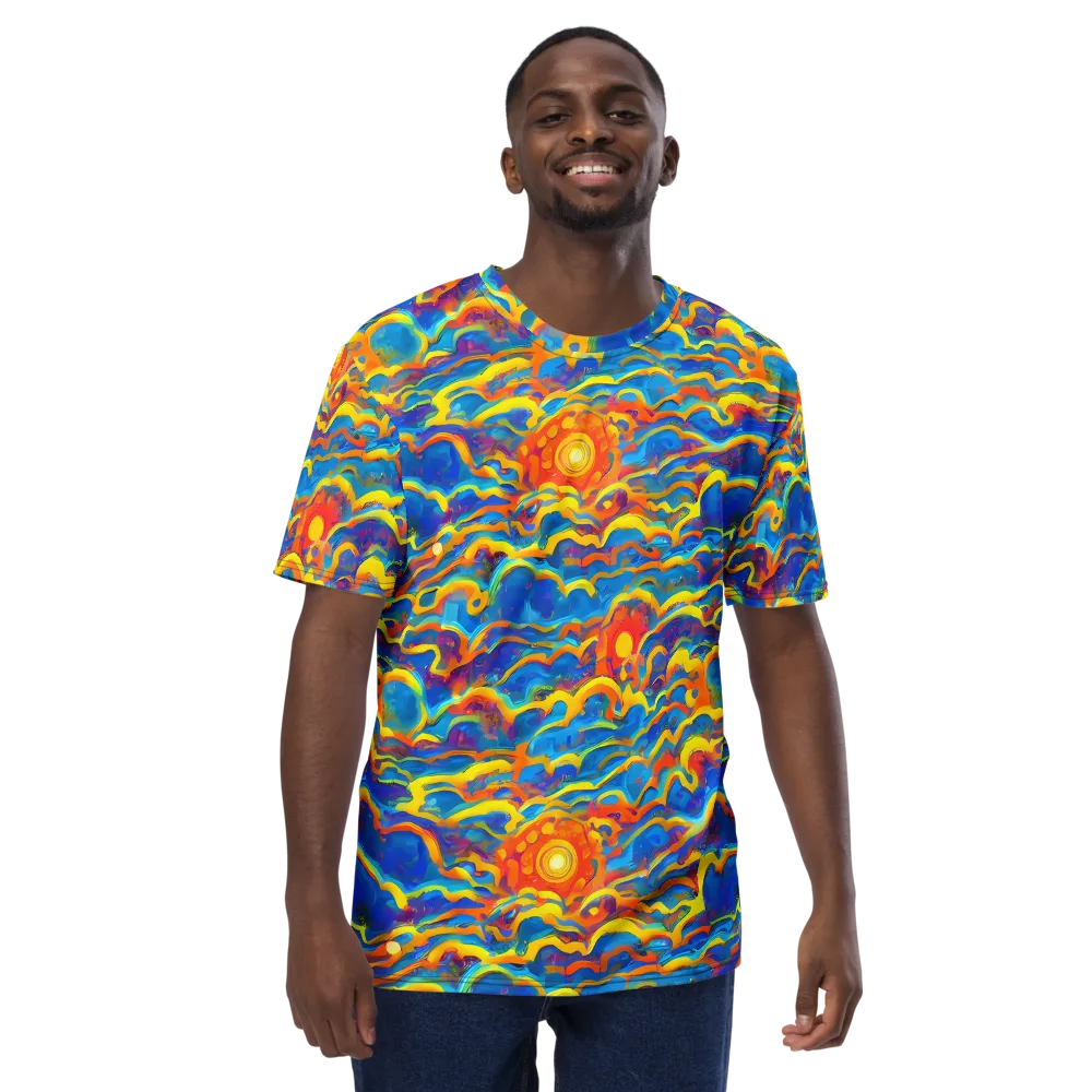 Chroma Ripple on Men's Crew Neck T-Shirt — Front