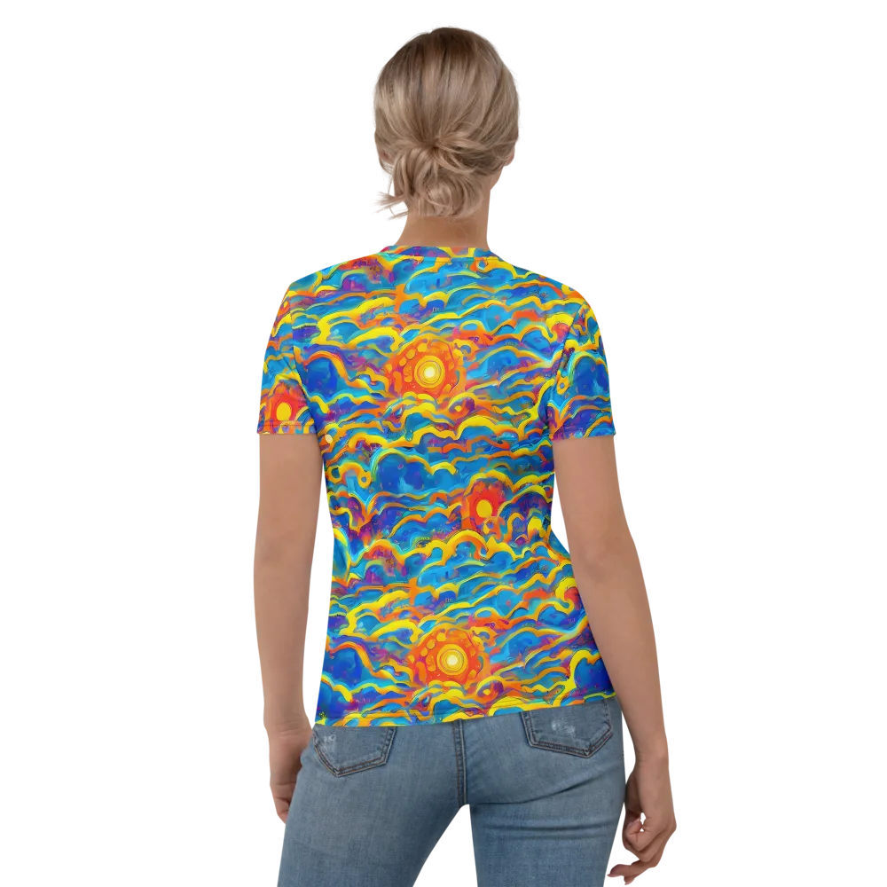 Chroma Ripple on Women's Crew Neck T-Shirt — Back