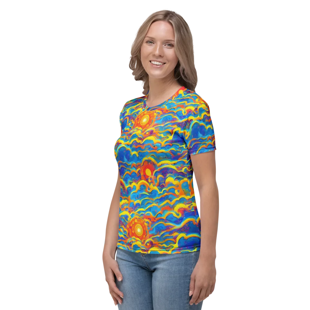 Chroma Ripple on Women's Crew Neck T-Shirt — Left