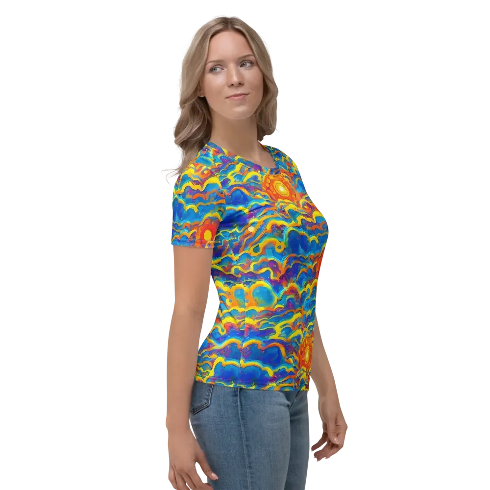 Chroma Ripple on Women's Crew Neck T-Shirt — Right