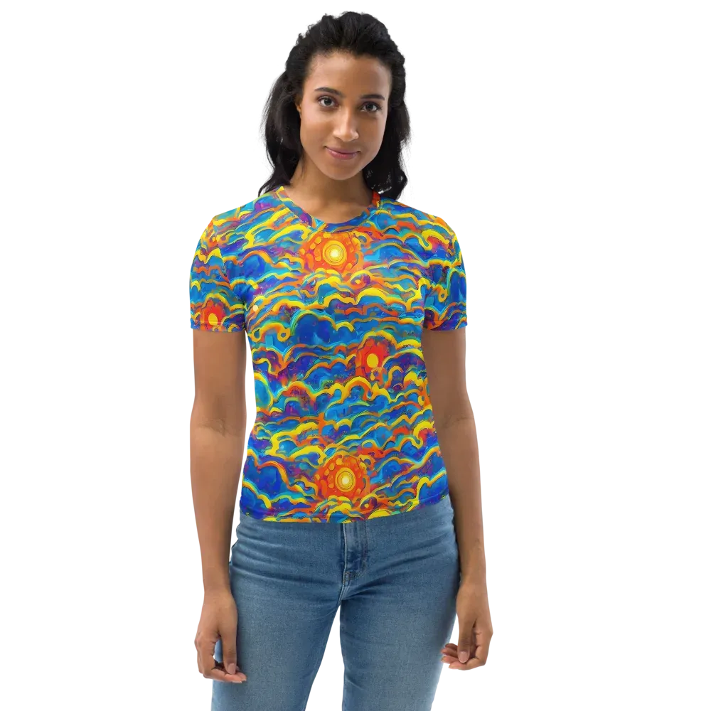 Chroma Ripple on Women's Crew Neck T-Shirt — Front