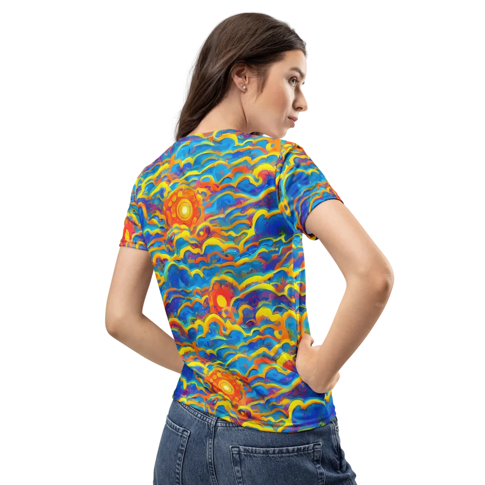 Chroma Ripple on Women's Crew Neck T-Shirt — Back