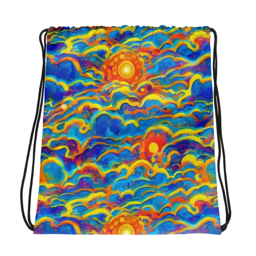 Chroma Ripple on a Drawstring Bag
