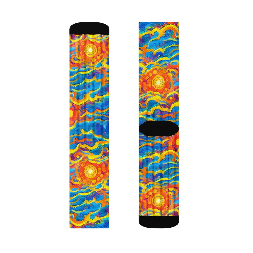 Chroma Ripple on Socks — Left Sock