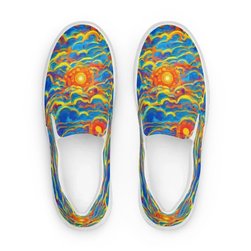 Chroma Ripple on a Women's Slip-On Canvas Shoes